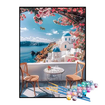 Kit de Pintura Numerada - Sacada na Grécia