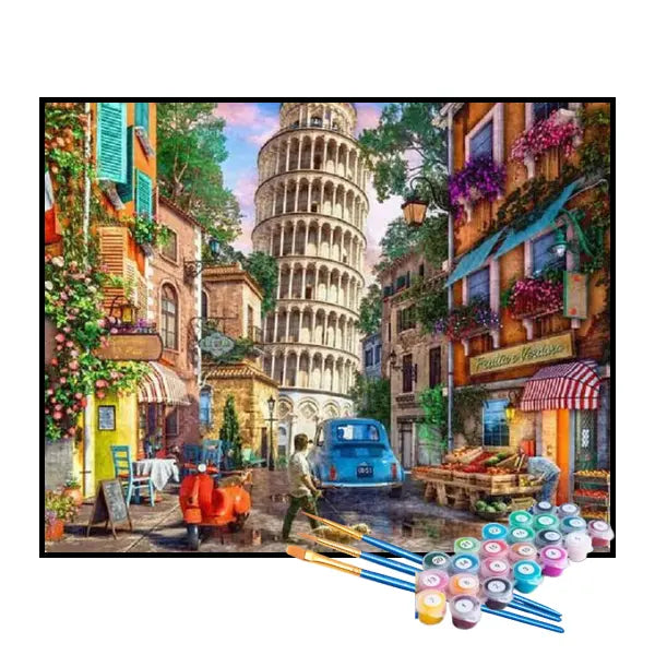 Kit de Pintura Numerada - Torre de Pisa