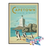 Kit de Pintura Numerada - Cidade do Cabo, África do Sul
