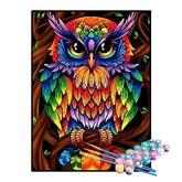 Kit de Pintura Numerada - Coruja Solitária