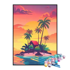 Kit de Pintura Numerada - Ilha Colorida