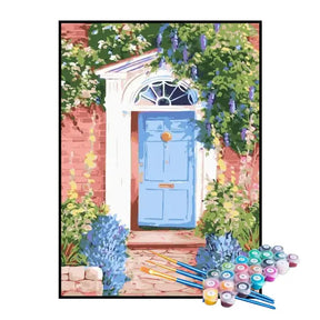 Kit de Pintura Numerada - A Porta Azul das Flores