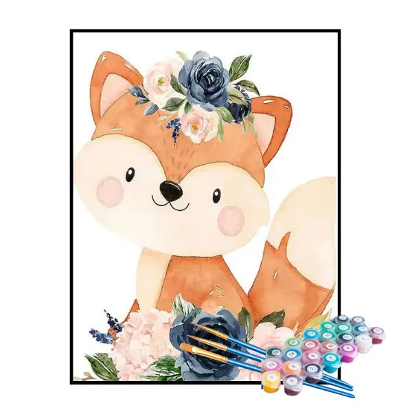 Kit de Pintura Numerada - Pequena Raposa Adorável