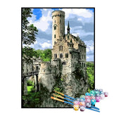 Kit de Pintura Numerada - Torre do Castelo na Montanha