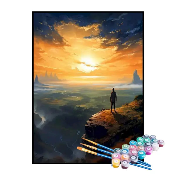 Kit de Pintura Numerada - Menino à Beira do Abismo