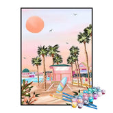 Kit de Pintura Numerada - Cidade Litorânea