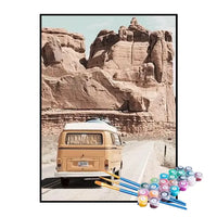 Kit de Pintura Numerada - Trailer de Férias na Estrada