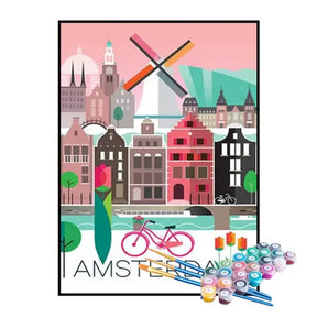 Kit de Pintura Numerada - Amsterdã