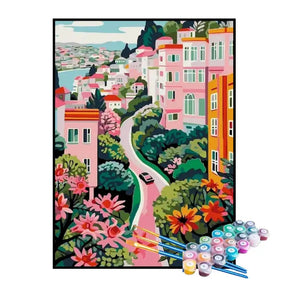 Kit de Pintura Numerada - Desenho da Cidade