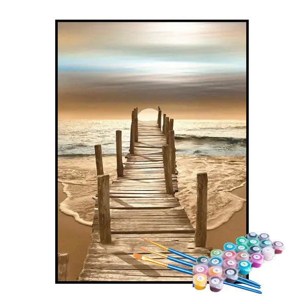 Kit de Pintura Numerada - Cais Rumo ao Mar