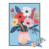 Kit de Pintura Numerada - Arranjo de Flores em Desenho