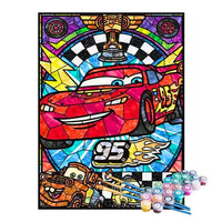 Kit de Pintura Numerada - Relâmpago McQueen em Mosaico