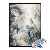 Kit de Pintura Numerada - Floresta no Inverno