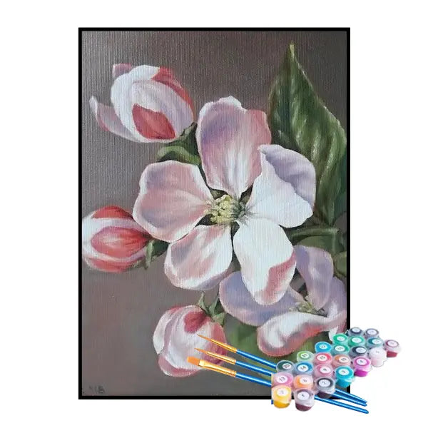 Kit de Pintura Numerada - Pequenas Flores Florescendo no Jardim