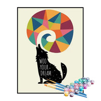 Kit de Pintura Numerada - Lobo dos Sonhos