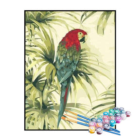 Kit de Pintura Numerada - Arara e Plantas