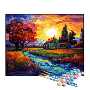 Kit de Pintura Numerada - A Casa de Campo dos Sonhos