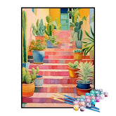 Kit de Pintura Numerada - Escadaria das Flores