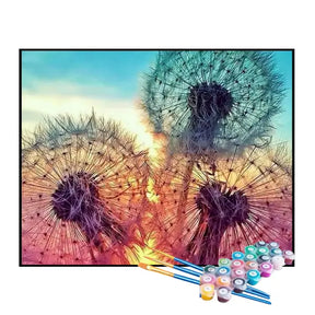 Kit de Pintura Numerada - Flor de Dente-de-Leão