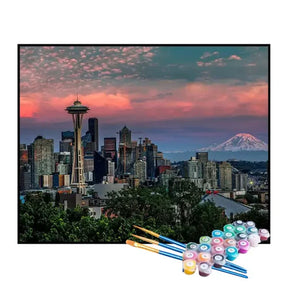 Kit de Pintura Numerada -  Space Needle em Seattle