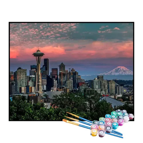 Kit de Pintura Numerada -  Space Needle em Seattle