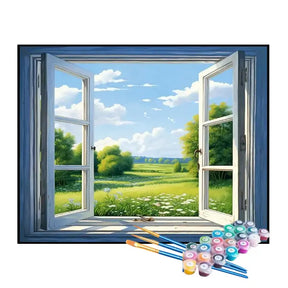 Kit de Pintura Numerada - A Janela para o Campo