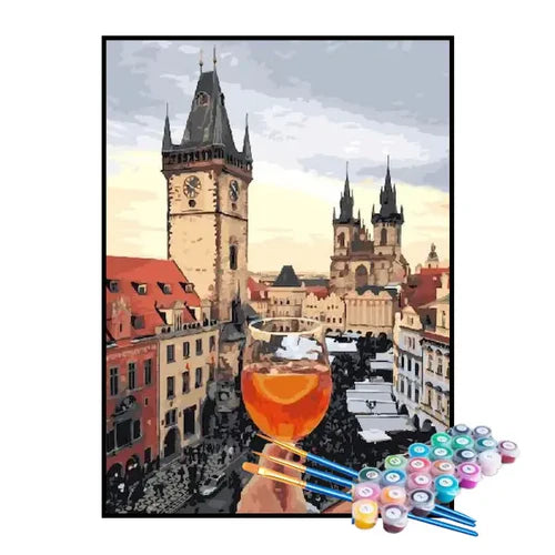 Kit de Pintura Numerada - Bebida na República Tcheca