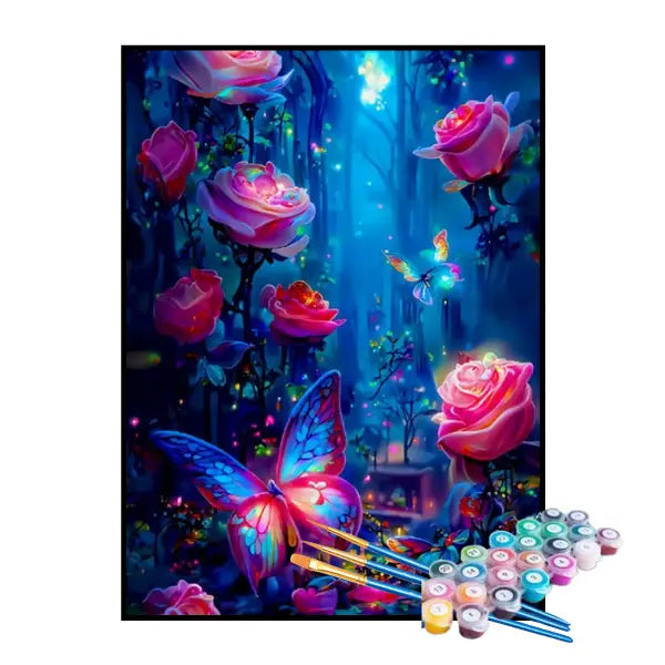 Kit de Pintura Numerada - Jardim Mágico