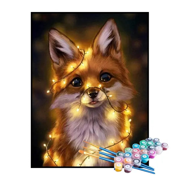Kit de Pintura Numerada - Raposa Iluminada