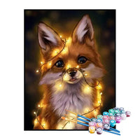 Kit de Pintura Numerada - Raposa Iluminada