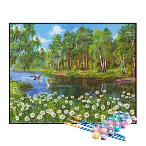 Kit de Pintura Numerada - Caminho no Jardim