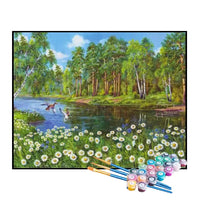Kit de Pintura Numerada - Caminho no Jardim