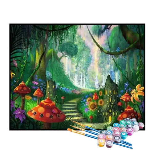 Kit de Pintura Numerada - Jardim Colorido