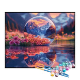 Kit de Pintura Numerada - Refletindo a Vista da Montanha