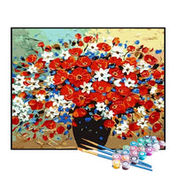 Kit de Pintura Numerada - Belas Flores no Vaso