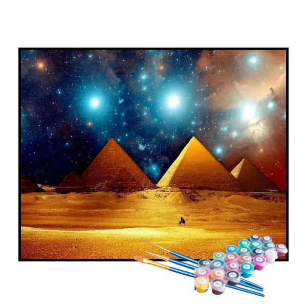 Kit de Pintura Numerada - Pirâmides no Universo