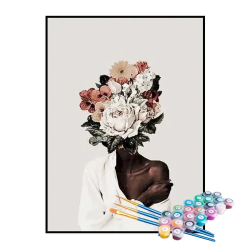 Kit de Pintura Numerada - Mulher das Flores