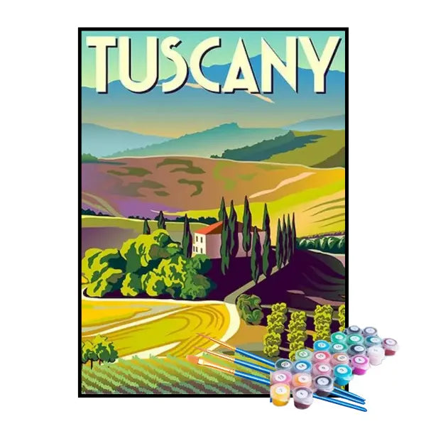Kit de Pintura Numerada - Toscana, Itália
