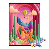 Kit de Pintura Numerada - Balões do Mundo Colorido