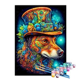 Kit de Pintura Numerada - Raposa Mágica Abstrata