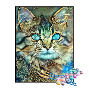 Kit de Pintura Numerada - Gato Perolado