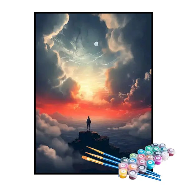 Kit de Pintura Numerada - Menino a Caminho do Céu