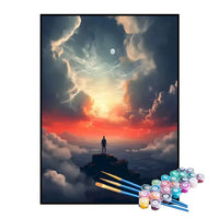 Kit de Pintura Numerada - Menino a Caminho do Céu