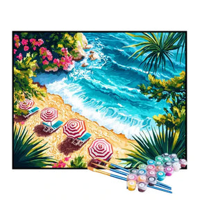 Kit de Pintura Numerada - Praia Turística