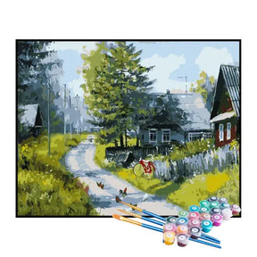 Kit de Pintura Numerada - Vila Tranquila e Pacata