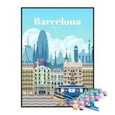 Kit de Pintura Numerada - Barcelona