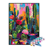 Kit de Pintura Numerada - Cactos Abstratos