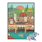 Kit de Pintura Numerada - Florença, Itália