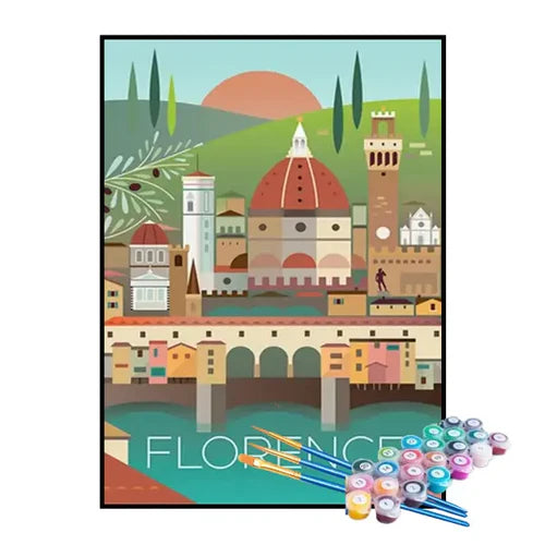 Kit de Pintura Numerada - Florença, Itália