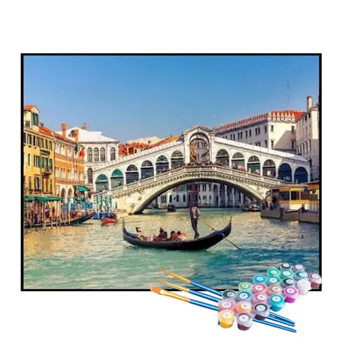 Kit de Pintura Numerada - Ponte Rialto em Veneza